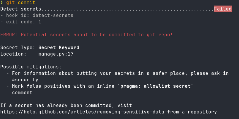pre-commit-caught